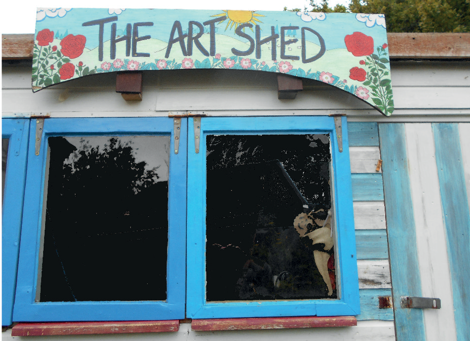 Mottled crow creations art shed